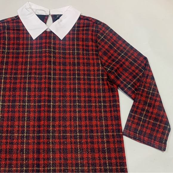 ONLY Jester Red Plaid Checked Shift Dress w. Shirt Collar NWT - Size XS - Picture 8 of 16
